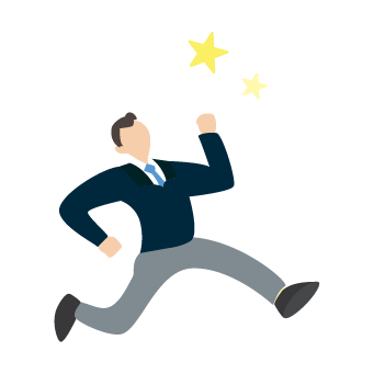 駆け上がる社員